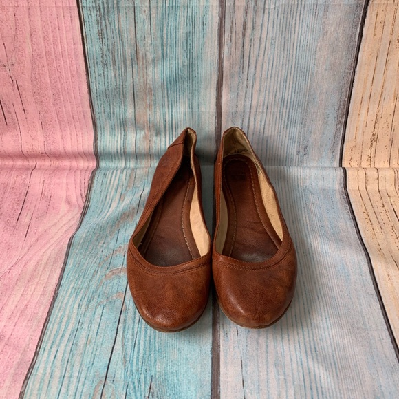 Brown Leather Frye Ballet Flats - Picture 2 of 10